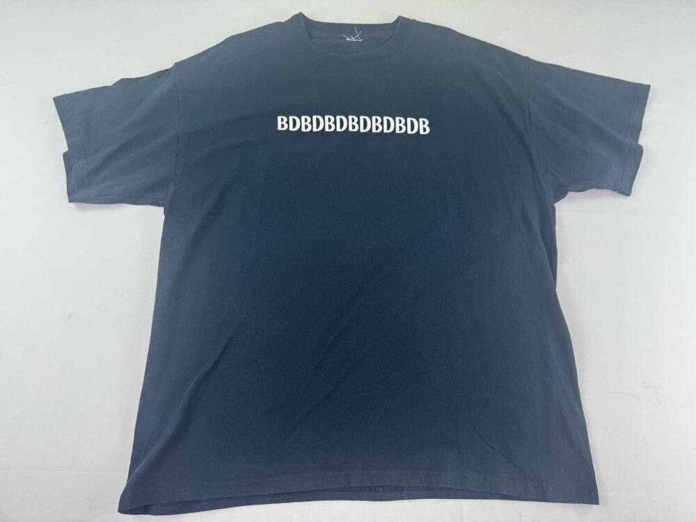 Big Time Threads BDBDBDB Graphic T-Shirt Navy Blue Size XL